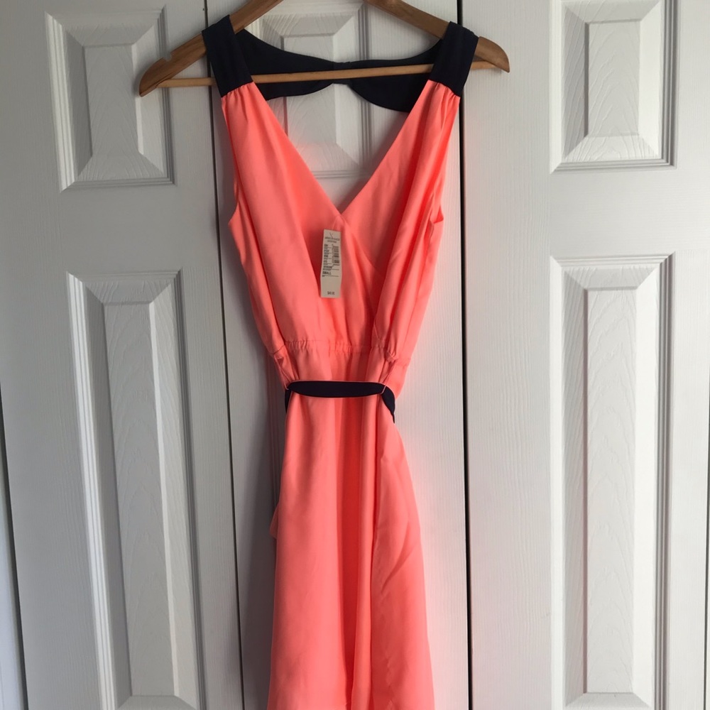 American Eagle Peach/Navy:spring/summer dress